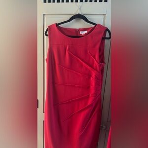 Calvin Klein Strapless Red Dress